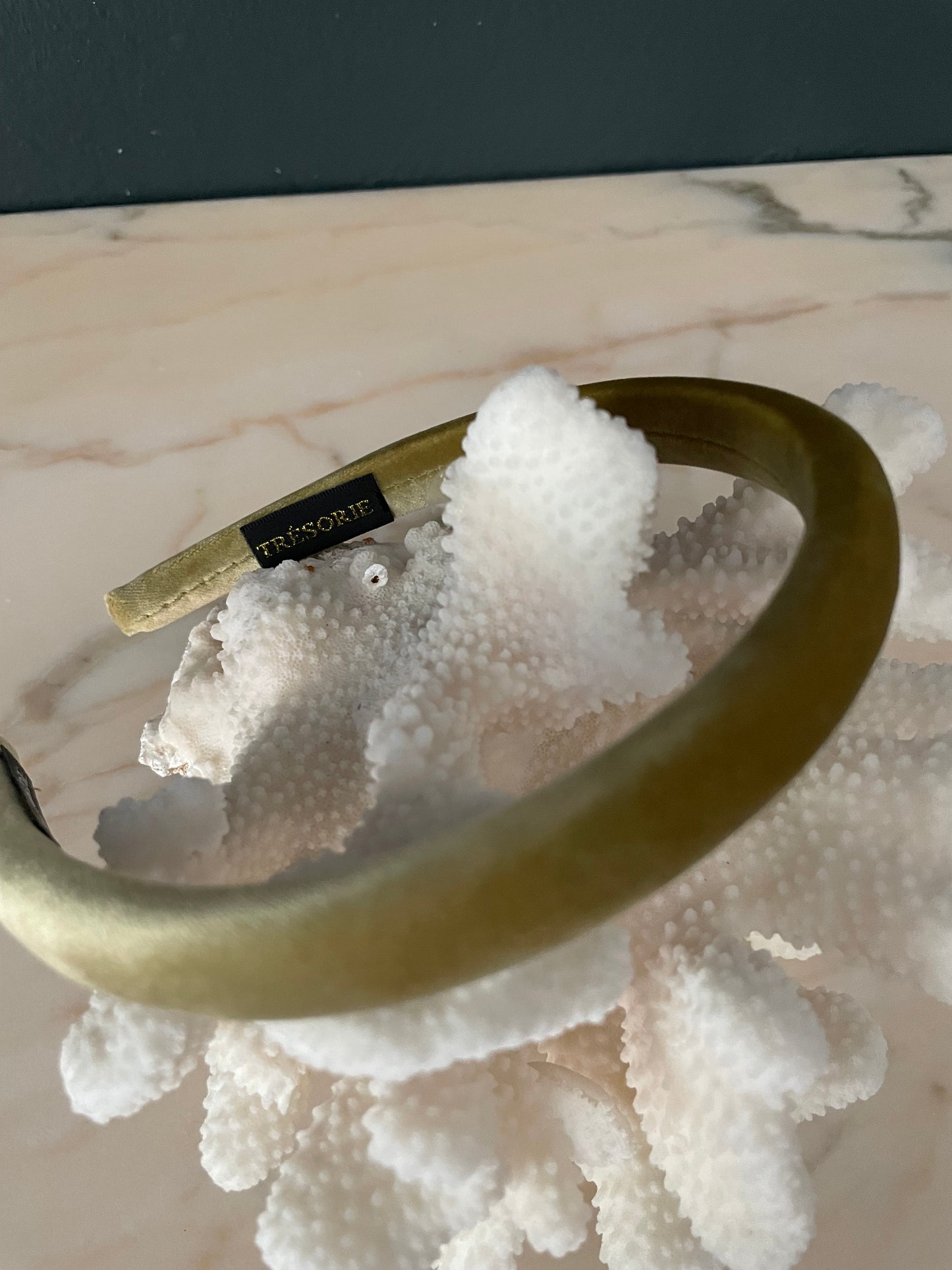 Velvet headband green