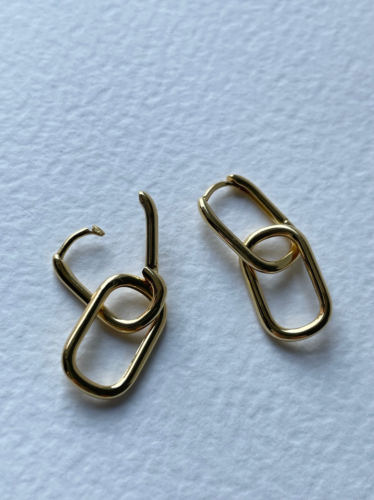 Chain loop earring gold