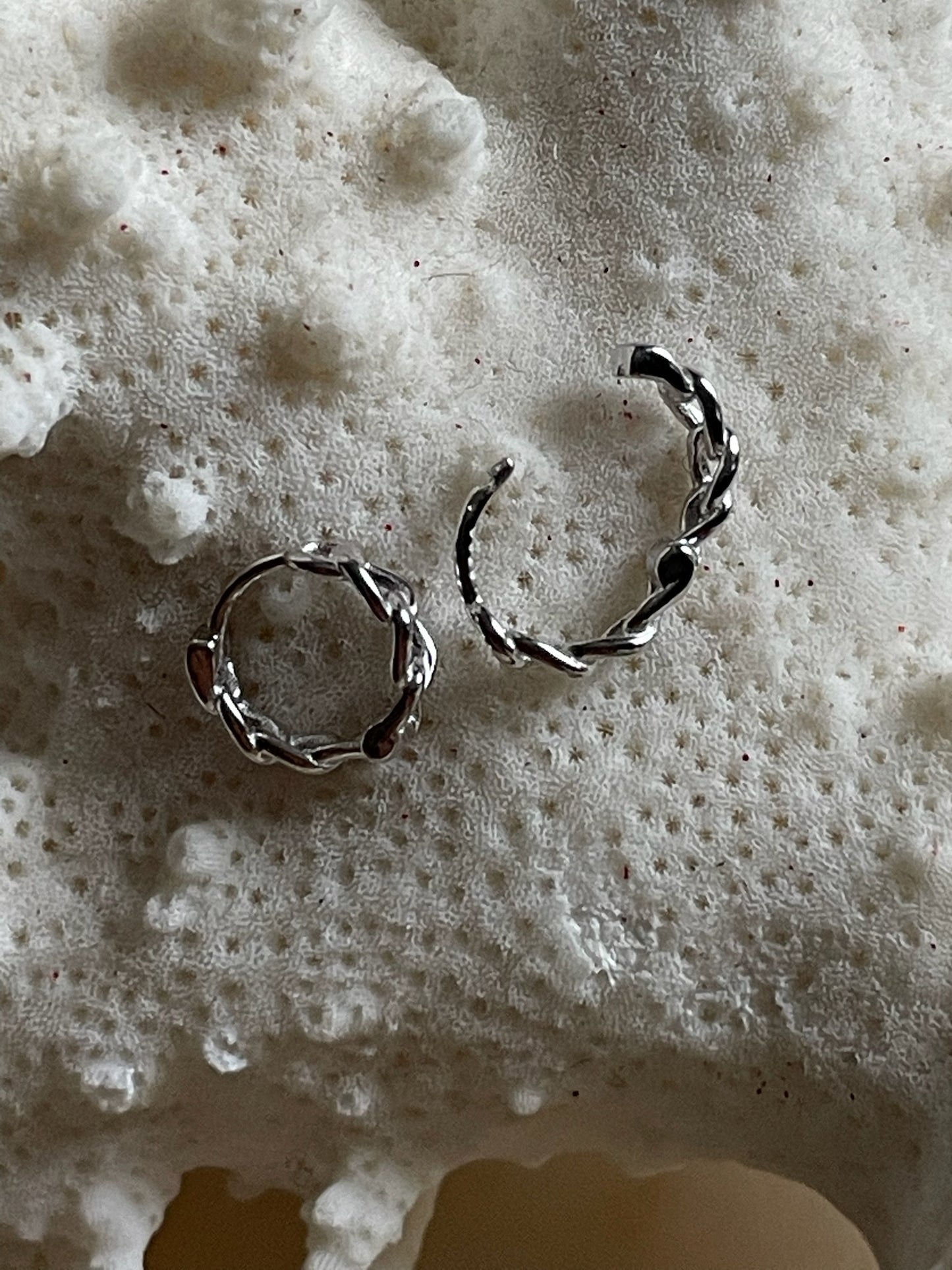 Aeris Chain Hoop Silver