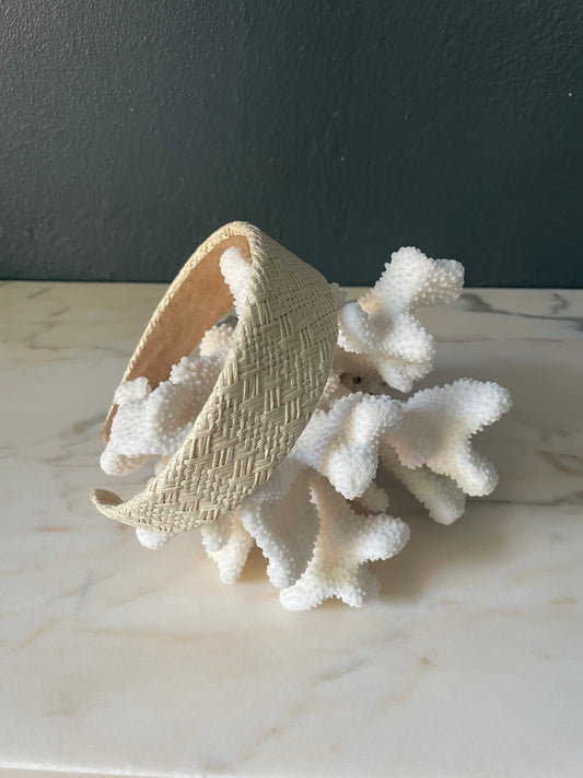 Isla headband raffia white