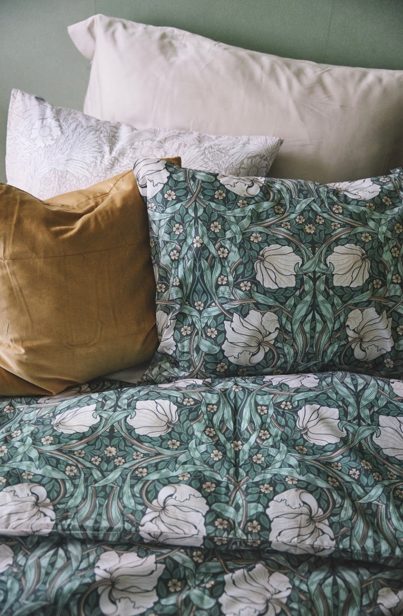William Morris X Havi pillow case Pimpernel green