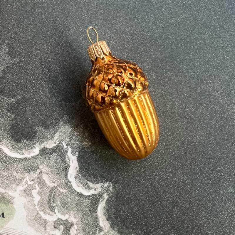 Golden Acorn Ornament