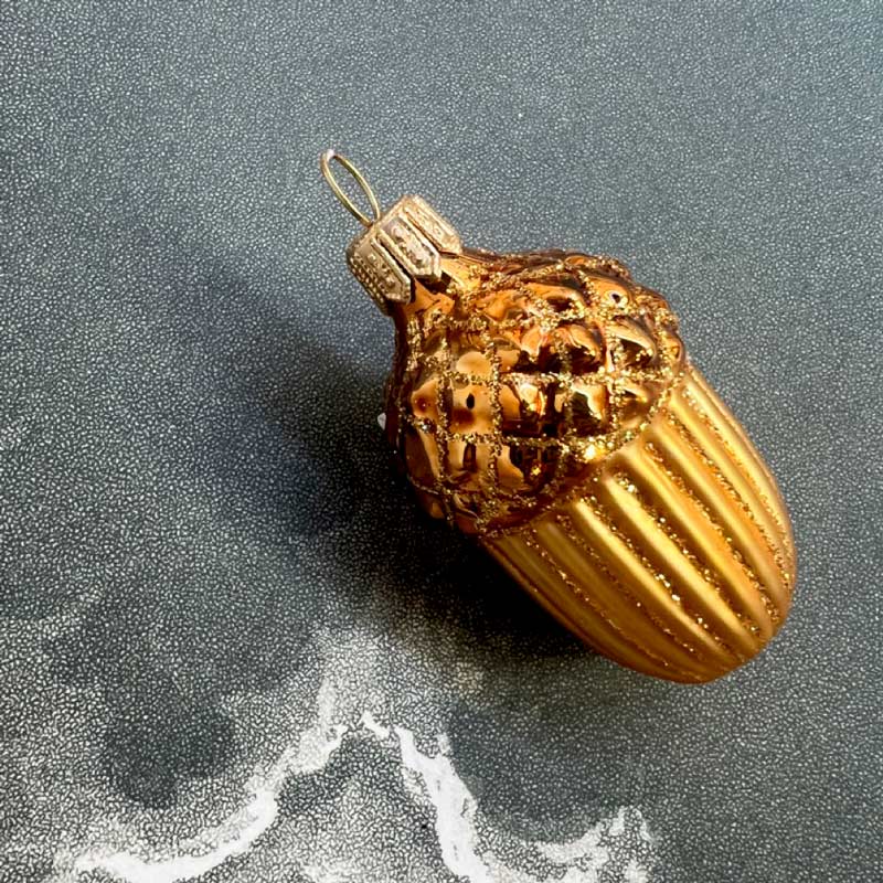 Golden Acorn Ornament