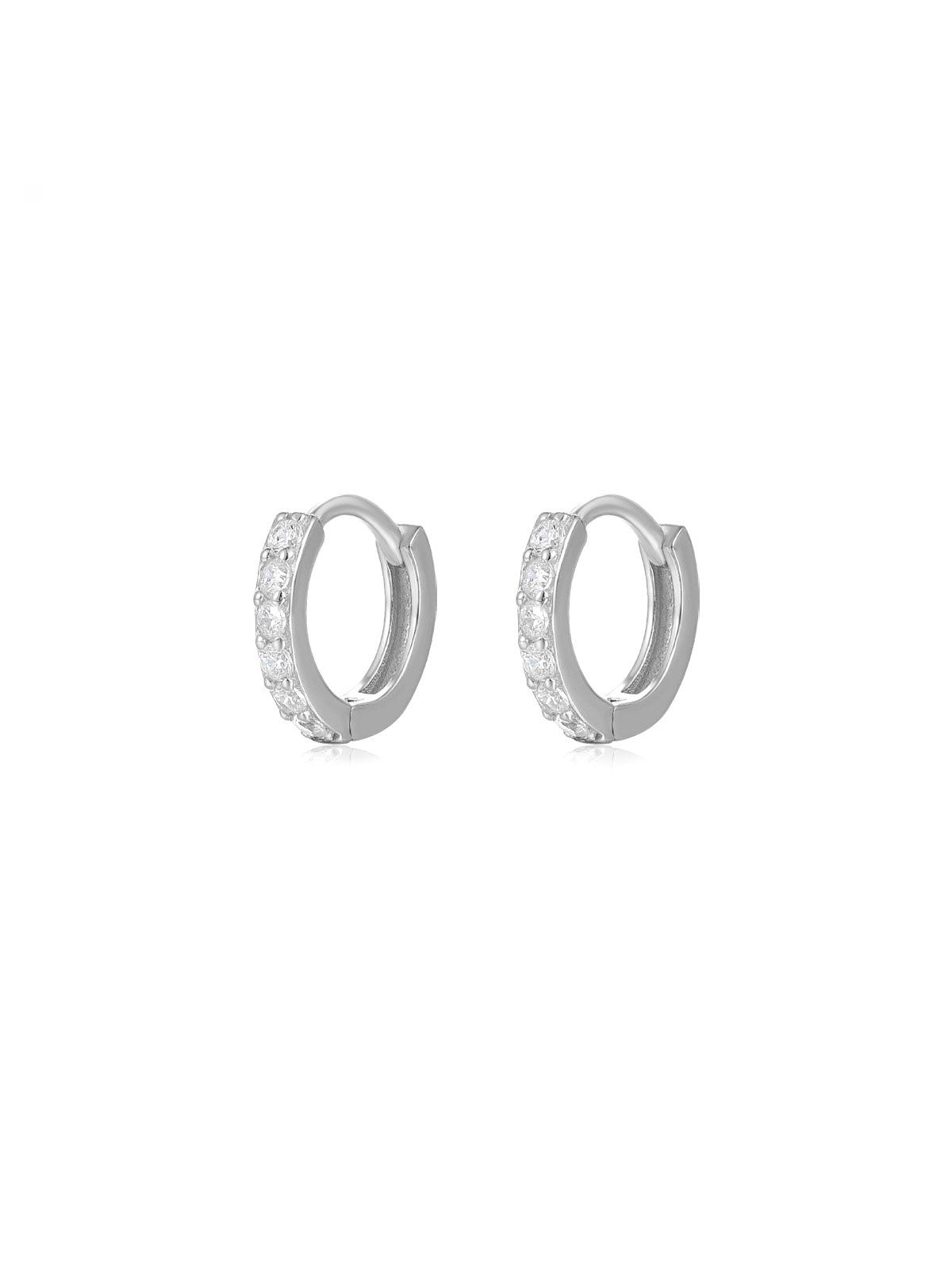 Ally zirkonia hoop silver