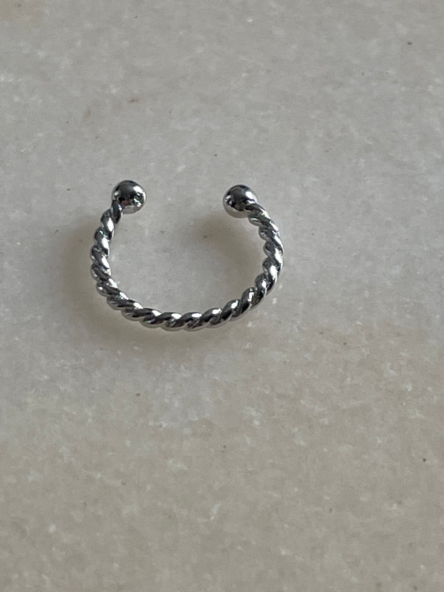 Rope Ear Cuff Silver