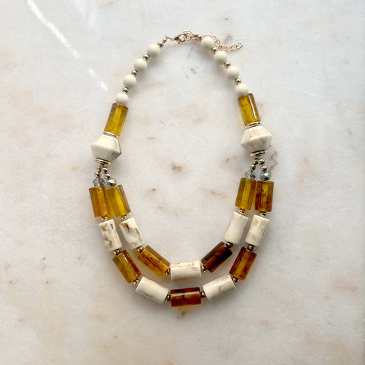 Barbara Necklace Amber