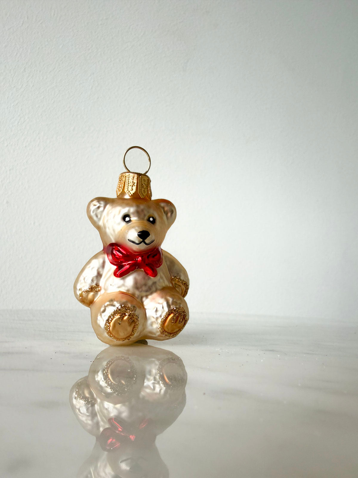 Teddy Bear Glass Ornament