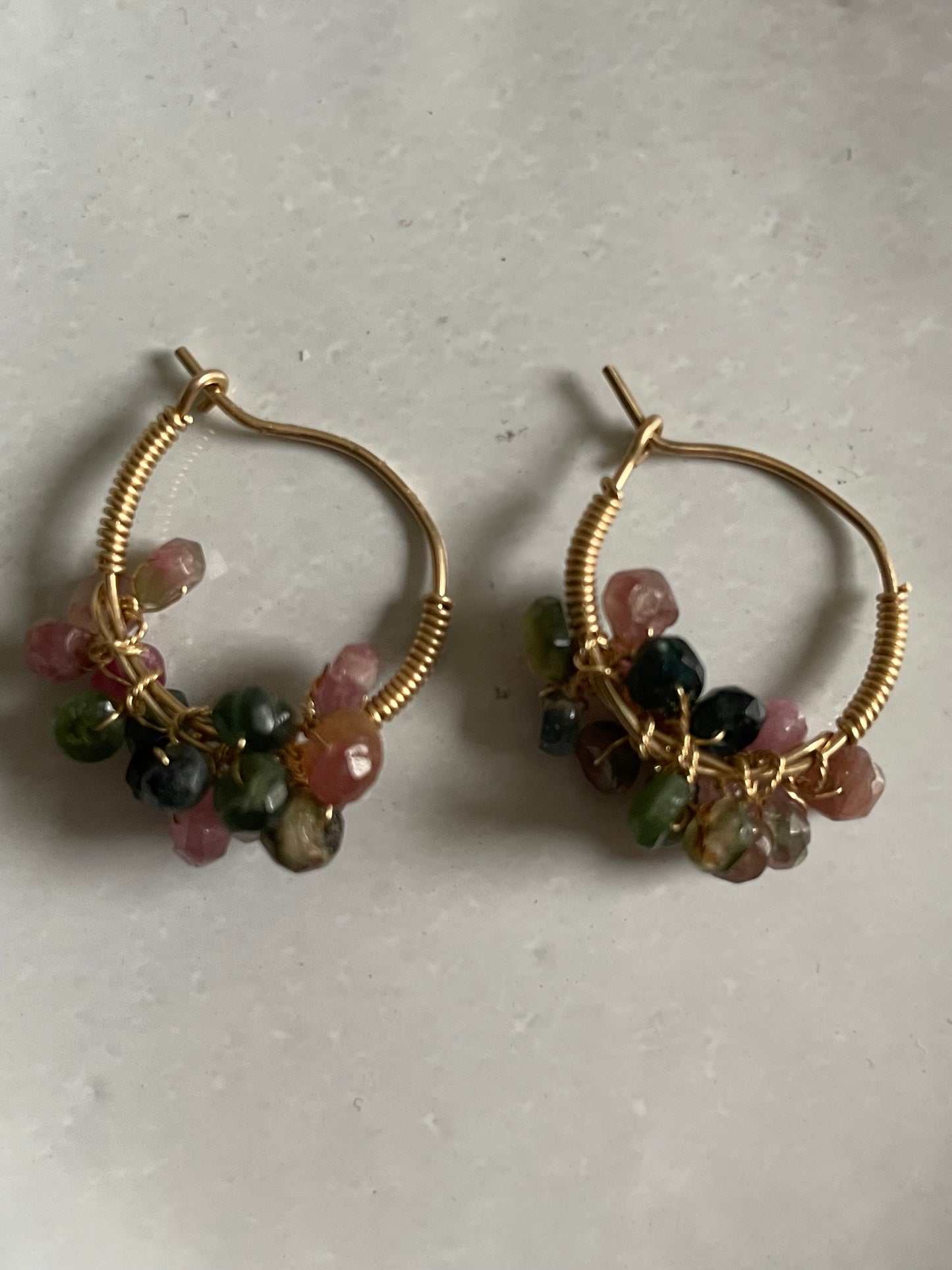 Gemstone Bouquet Earring Tourmaline