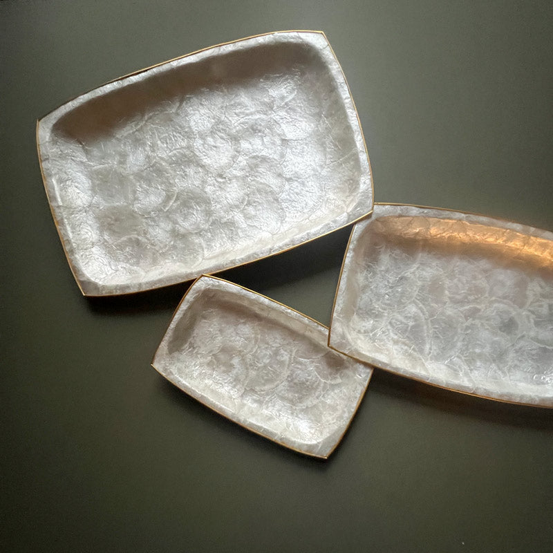 Reactangular Capiz Tray