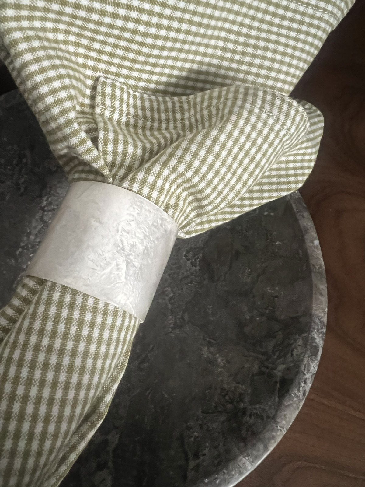 Capiz napkin ring