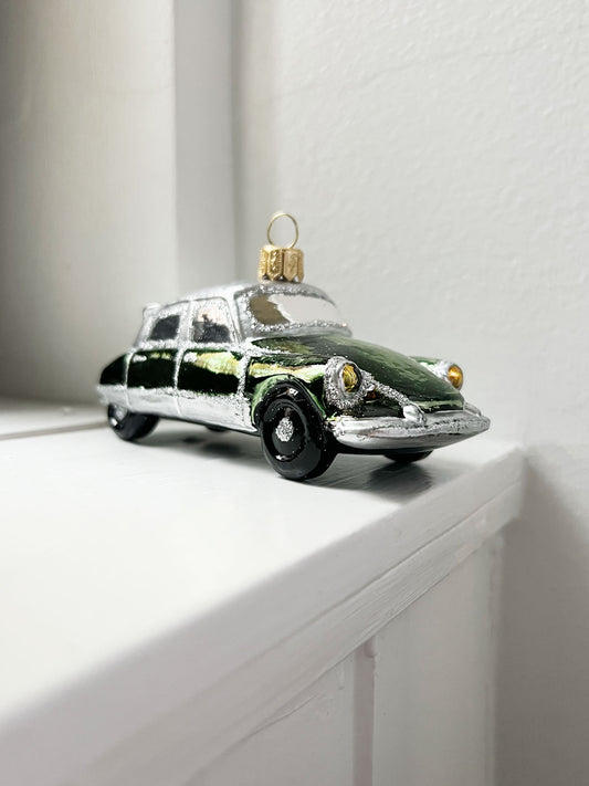 Vintage Green Citroen DS Car Ornament