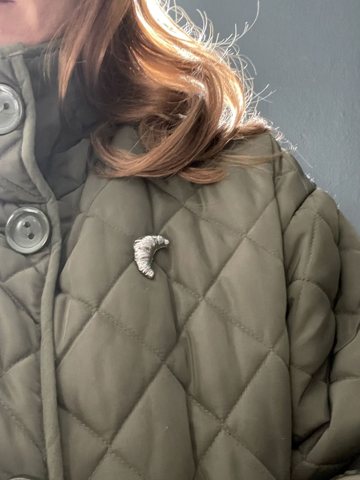Croissant brooch silver