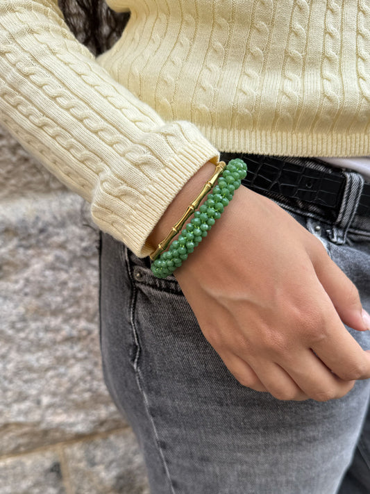 Daria hair & wrist band Green