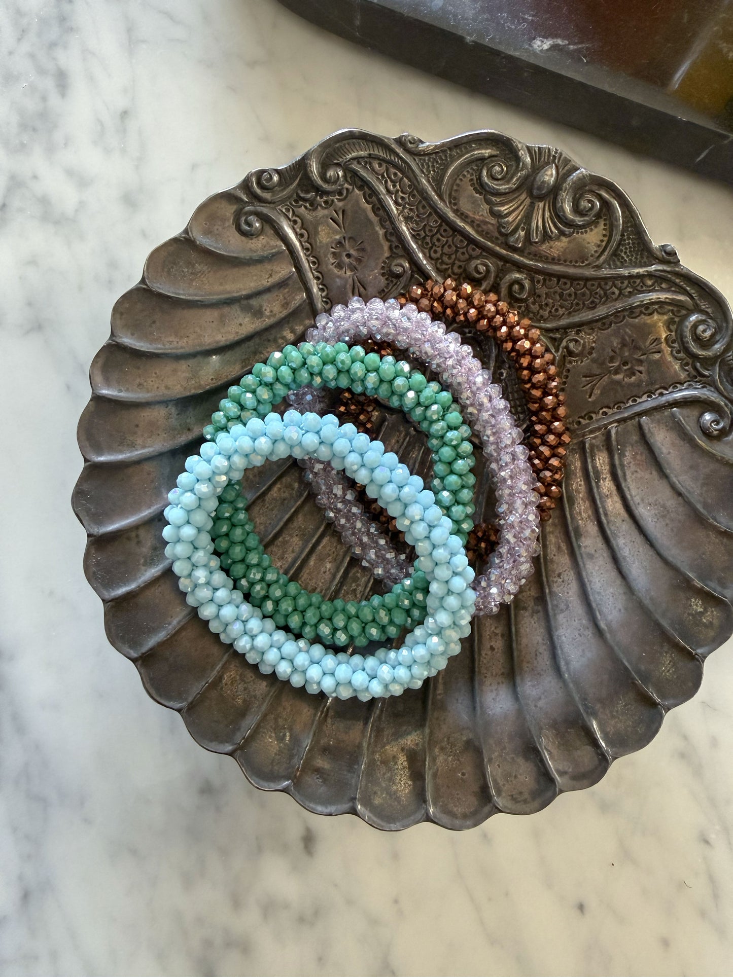 Daria hair & wrist band Teal Green