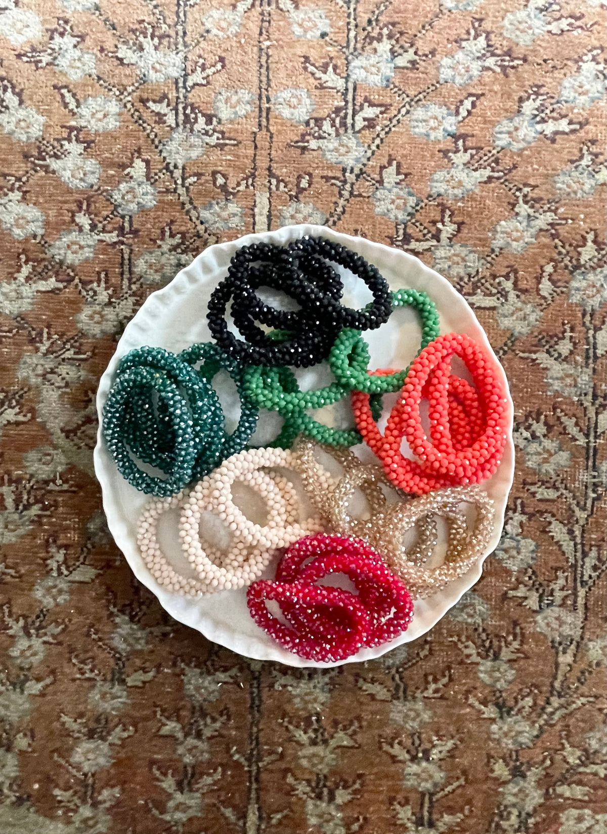 Daria hair & wrist band Emerald green