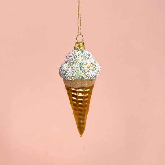 Ice cream ornament, sprinkles