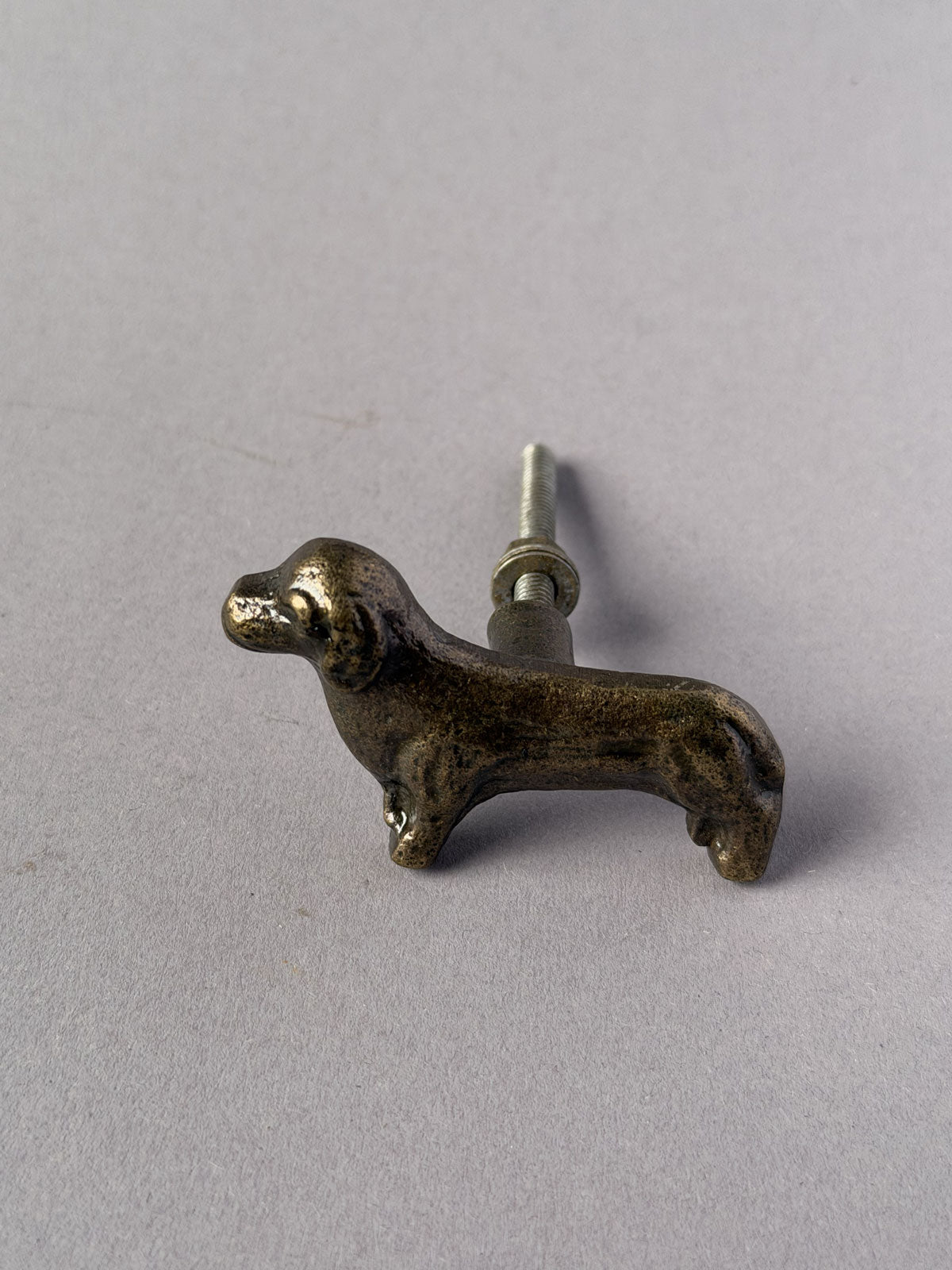 Cast iron knob Dachshund