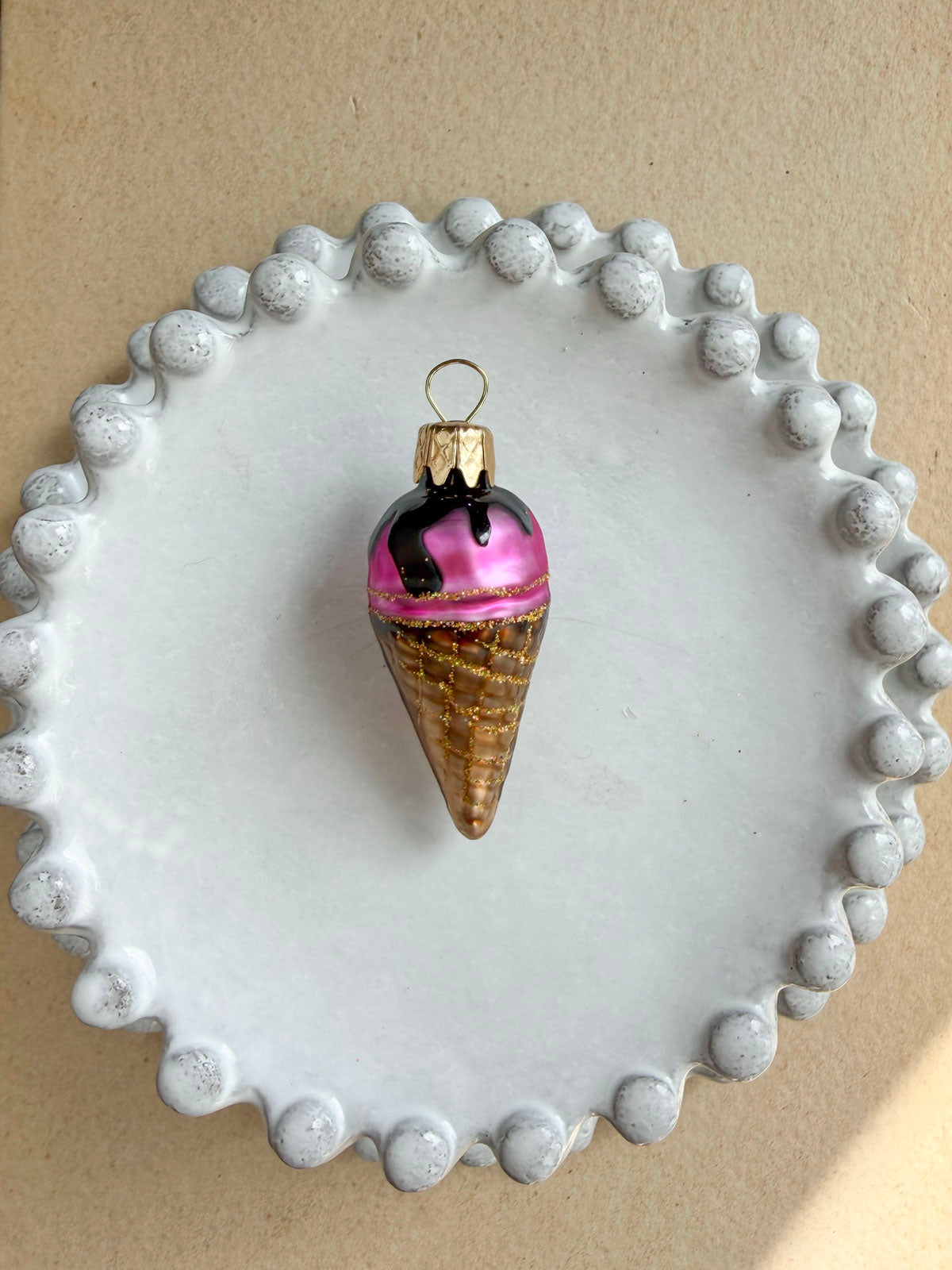 Miniature Ice Cream Glass Ornament