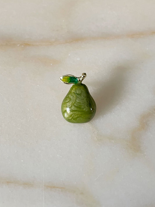 Pear pin brooch