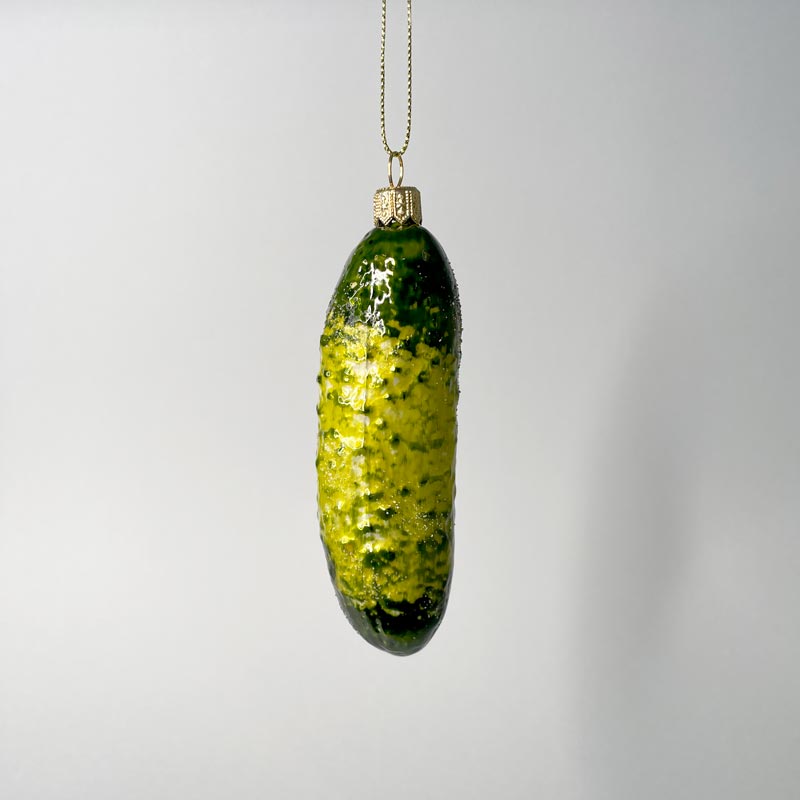Large Pickle ornament yellow