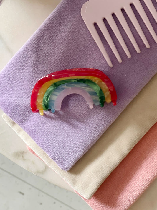 Rainbow hair claw