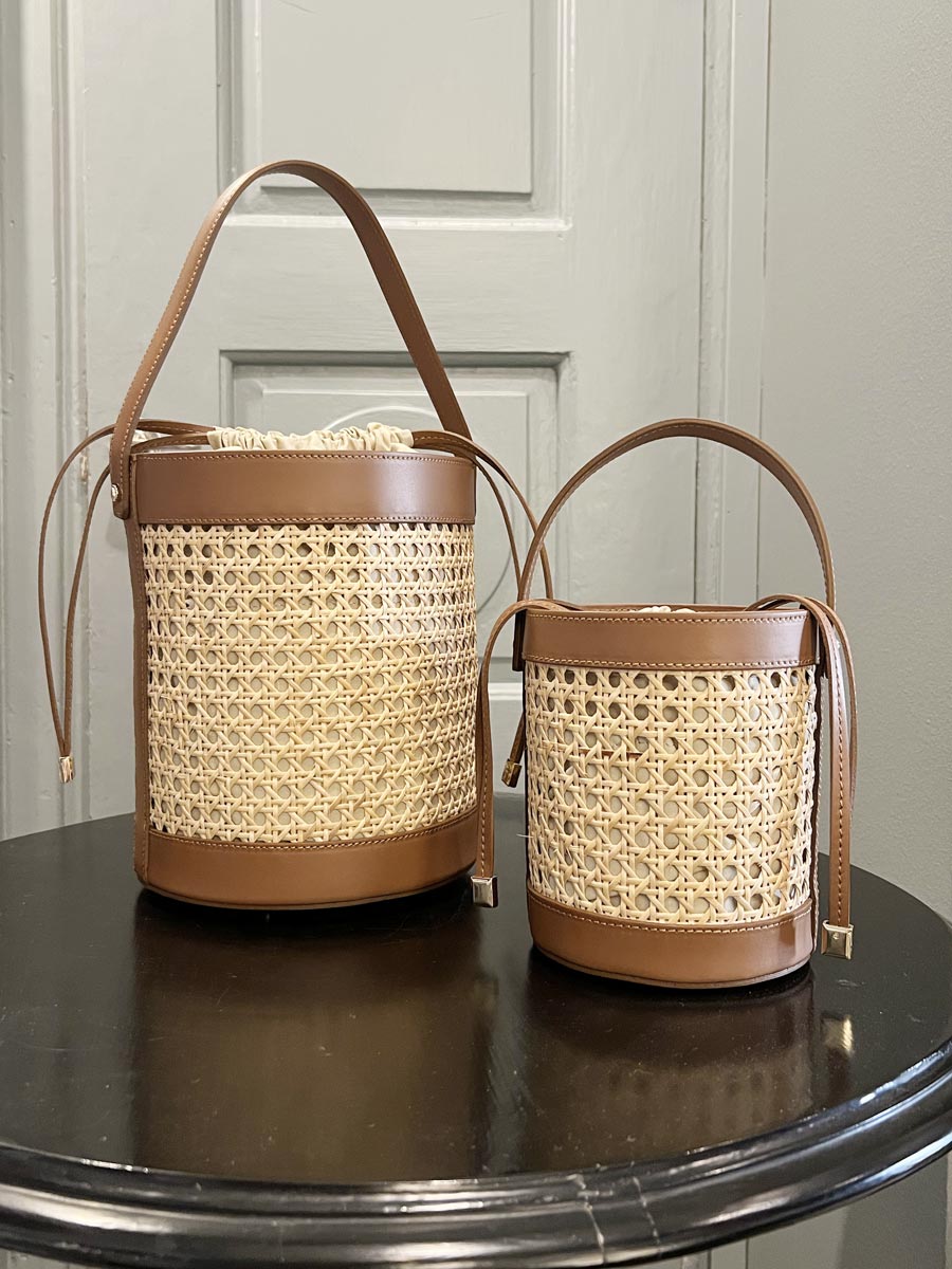 Rattan Bucket Bag Small