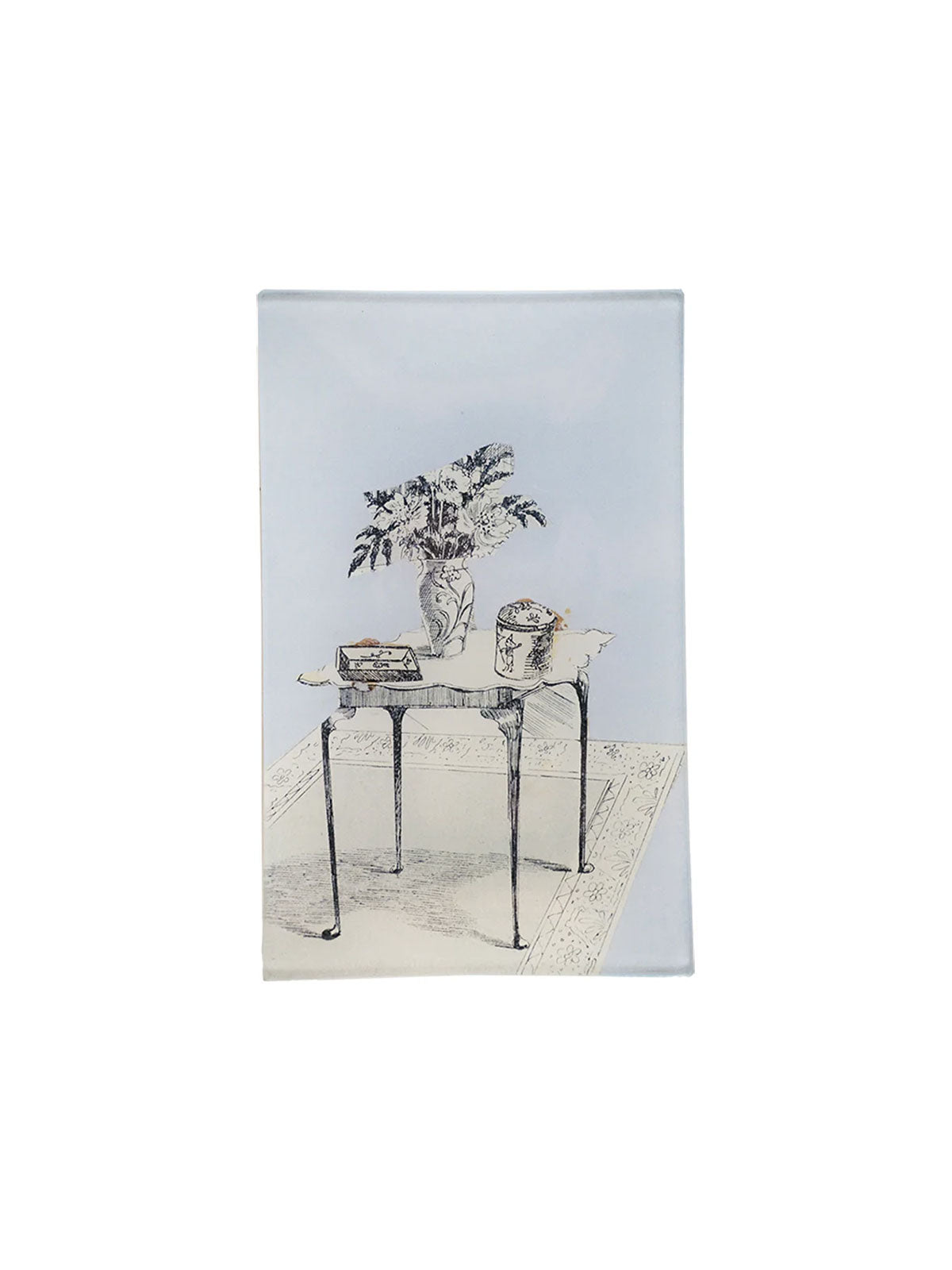 Rectangular Tray Blue Foyer