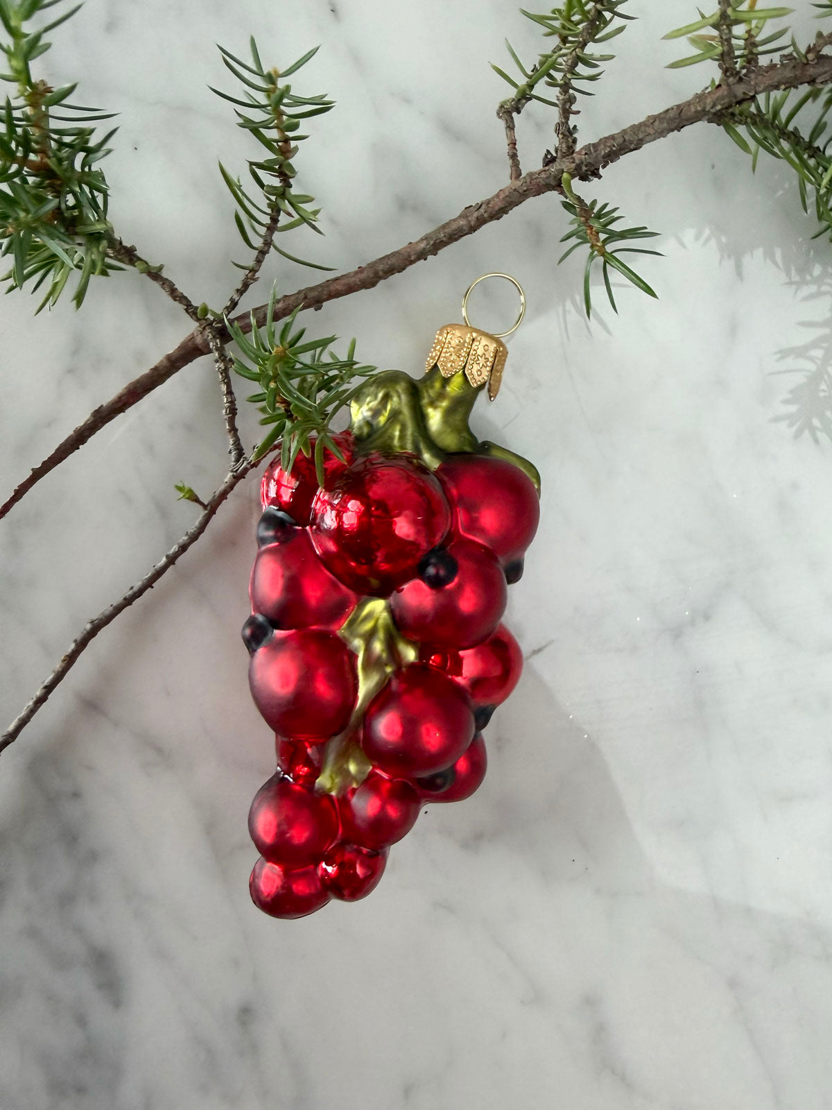 Red Currant Glass Ornament