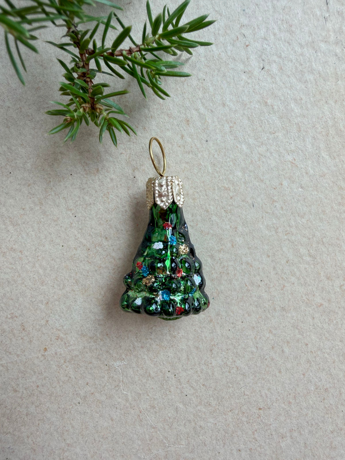 Mini Christmas Tree Glass Ornament