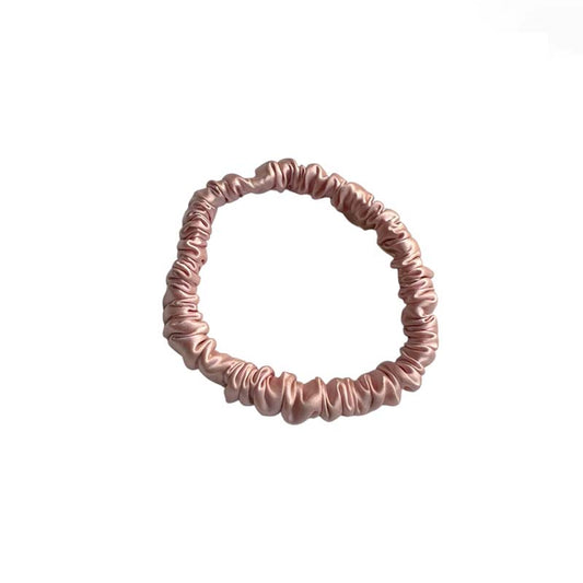 Aurora silk scrunchie rose gold