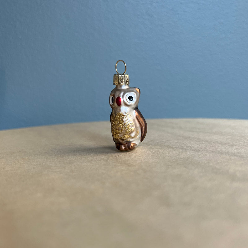 Brown mini owl ornament