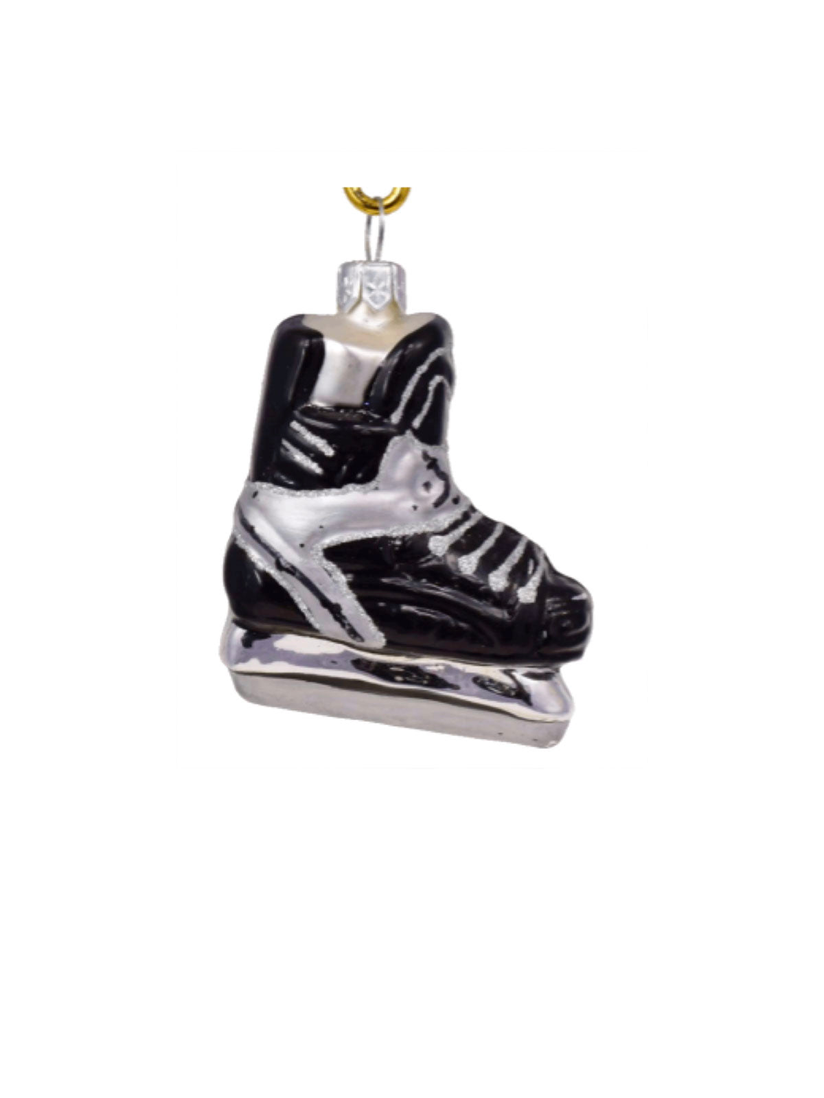 Hockey Skate Glass Ornament
