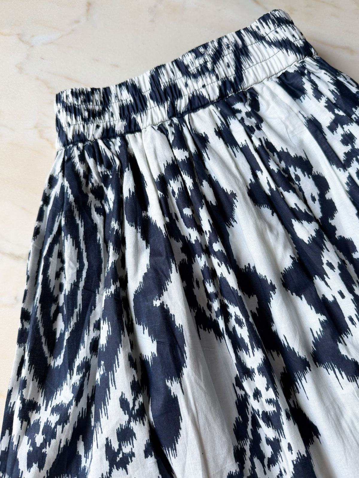 Trésorie summer skirt Ink blue ikat