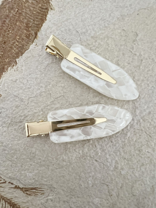 Wave Mosaic Clip Ivory