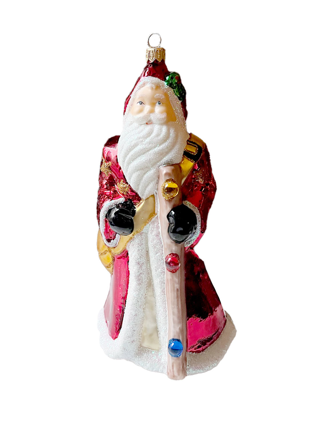 Large Santa with Crosier Ornament