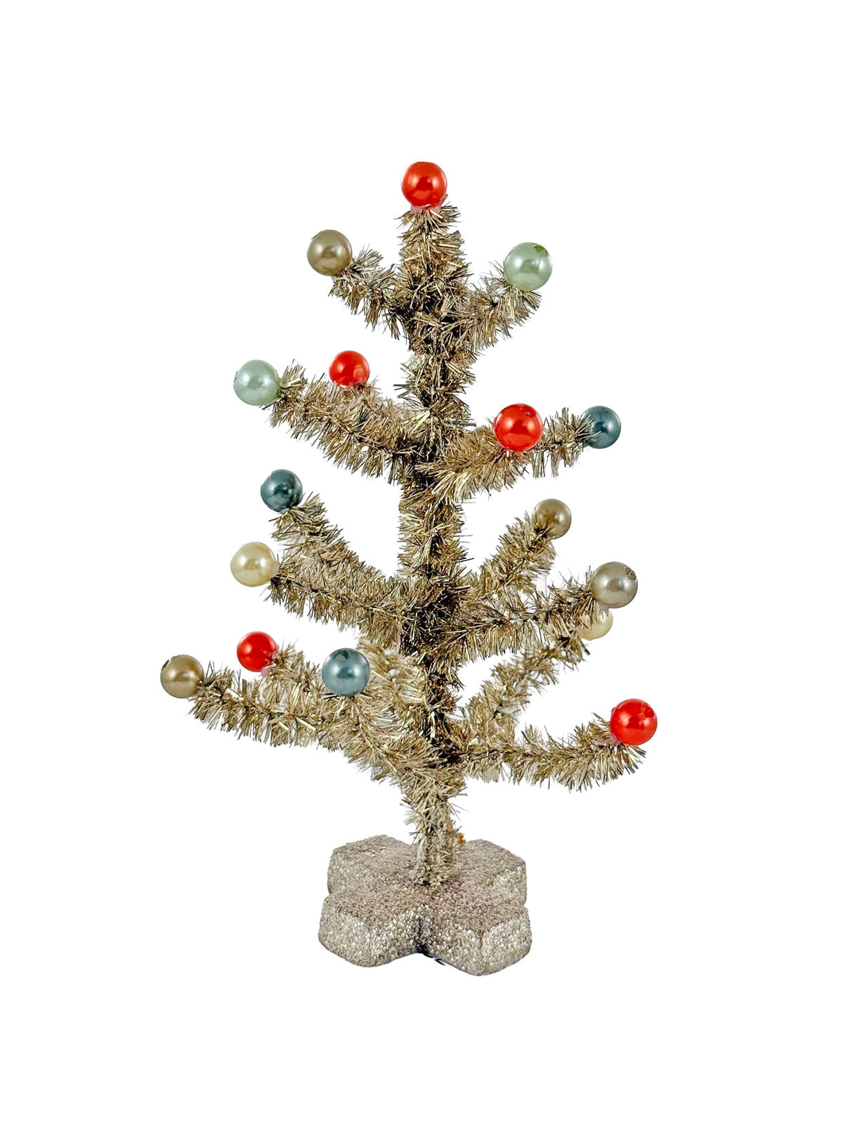 Gold Tinsel Christmas Tree