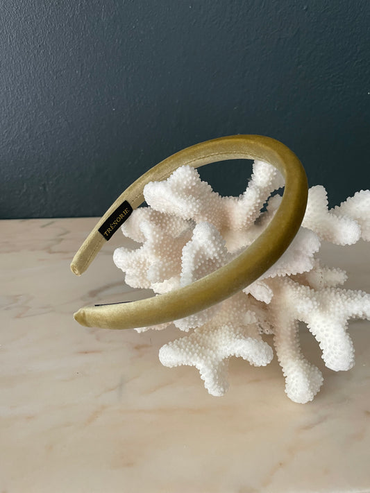 Velvet headband green