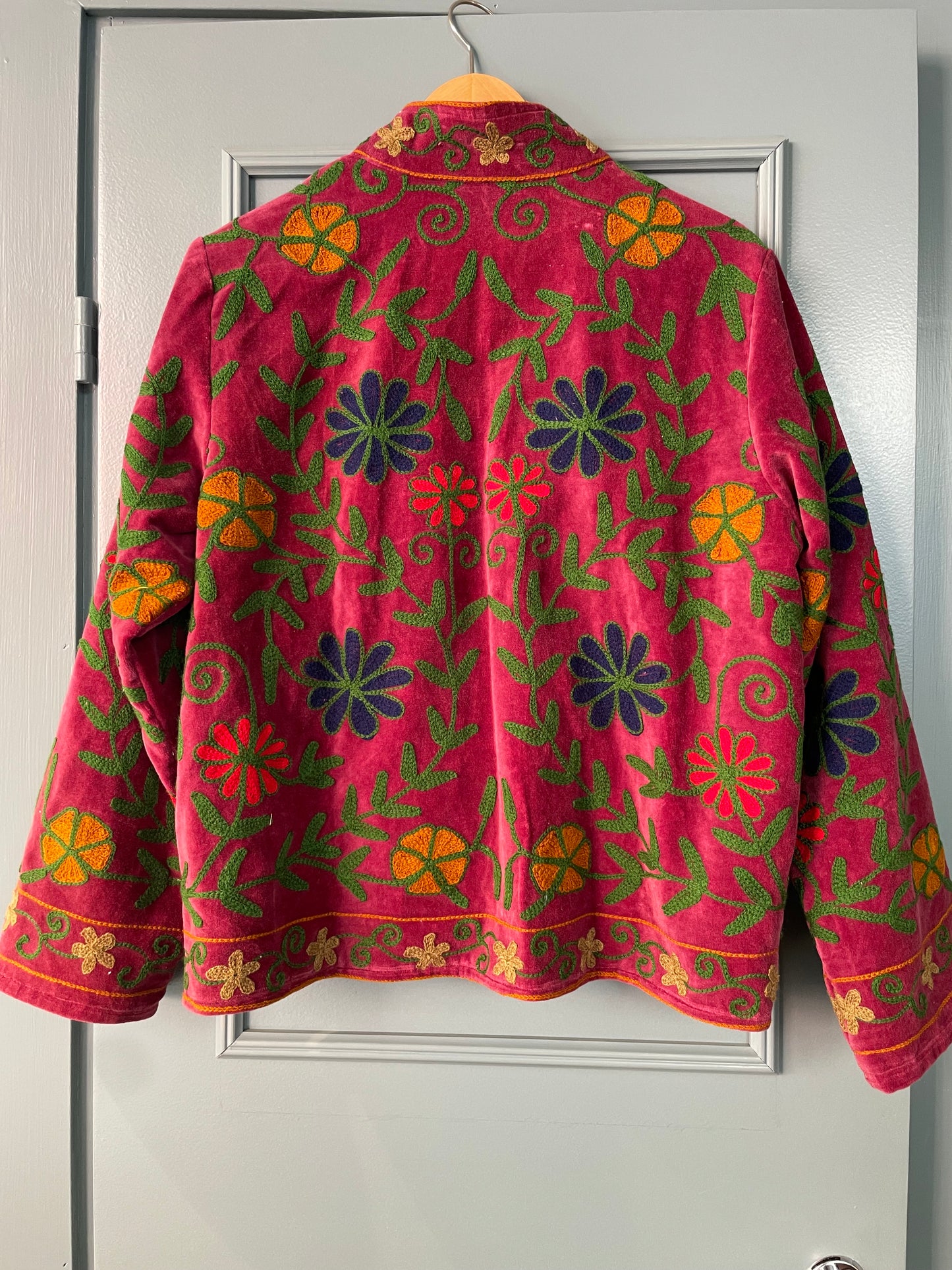 Paloma Velvet Jacket - Purple-green