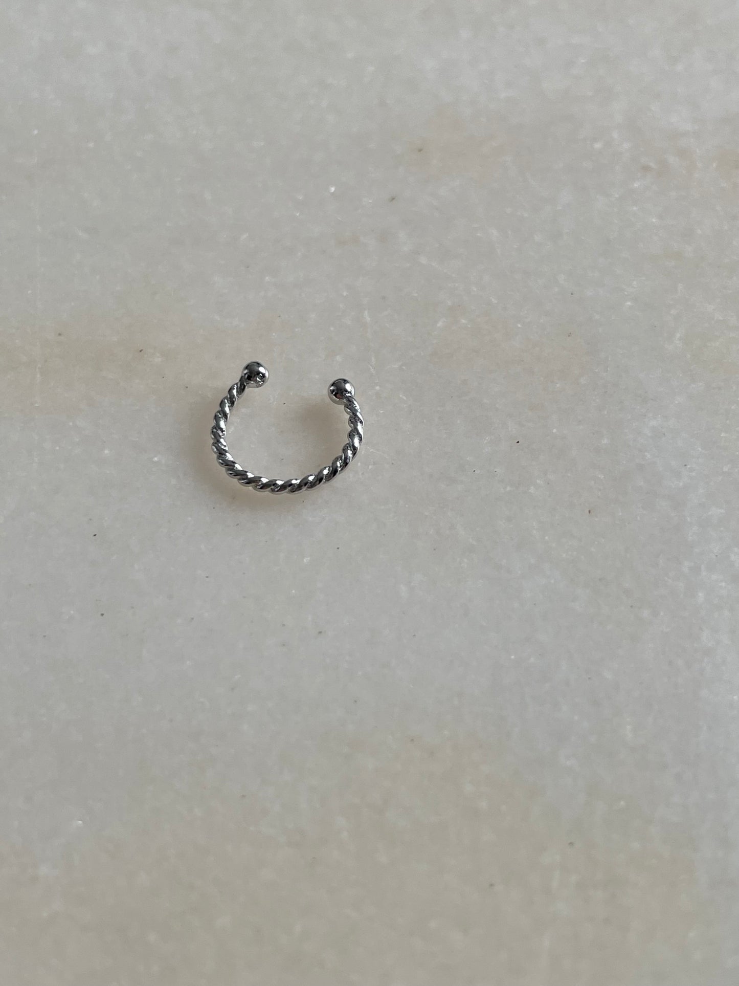 Rope Ear Cuff Silver