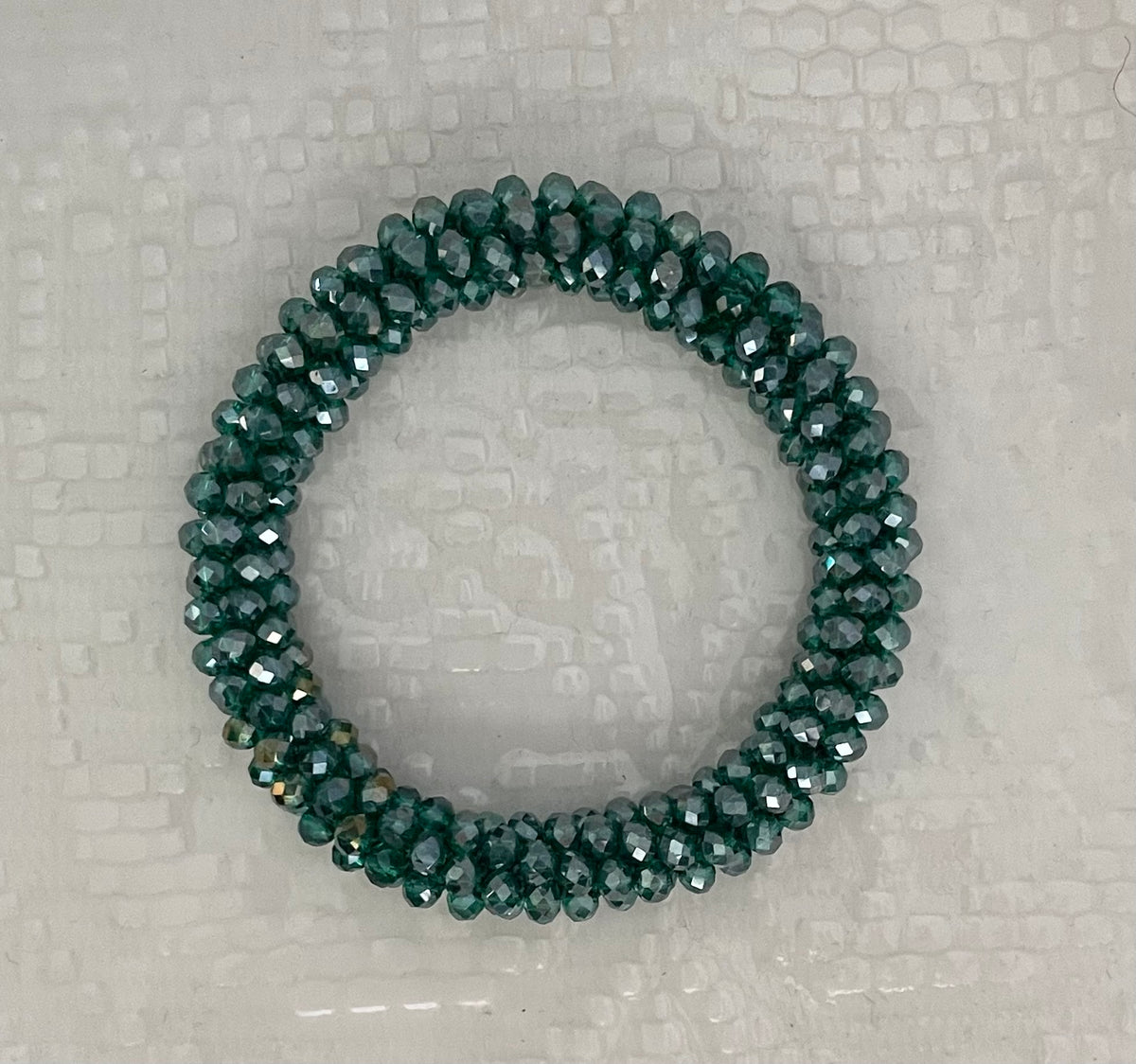 Daria hair & wrist band Emerald green