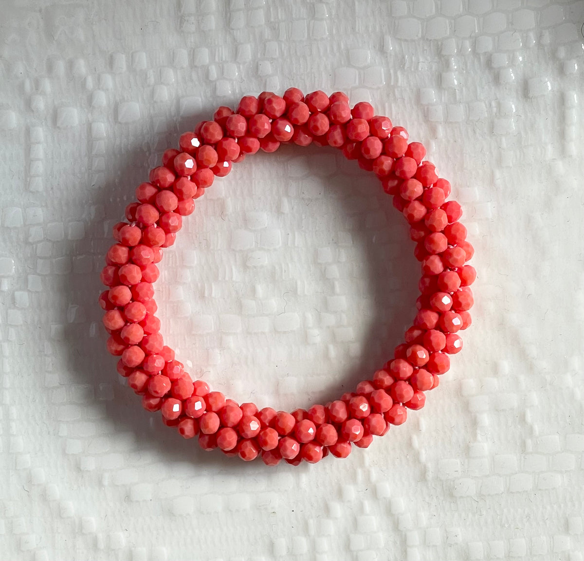 Daria hair & wrist band Coral