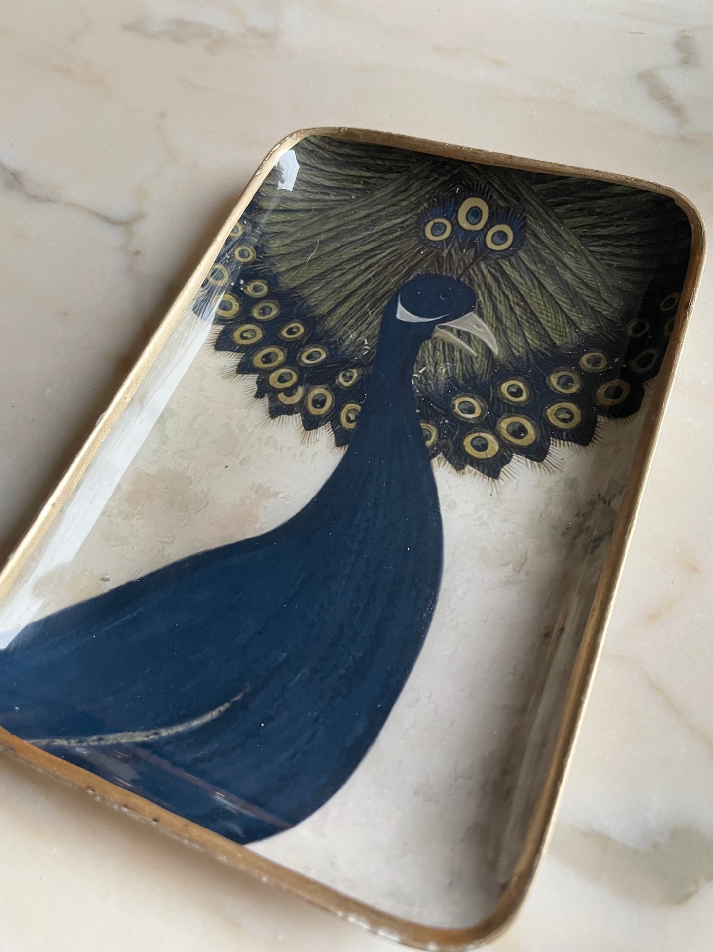 Mini tray Peacock