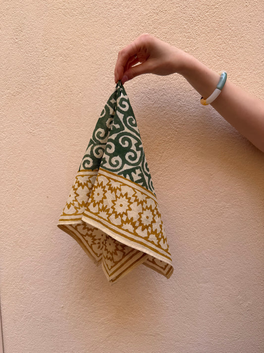 Block print bandana scarf