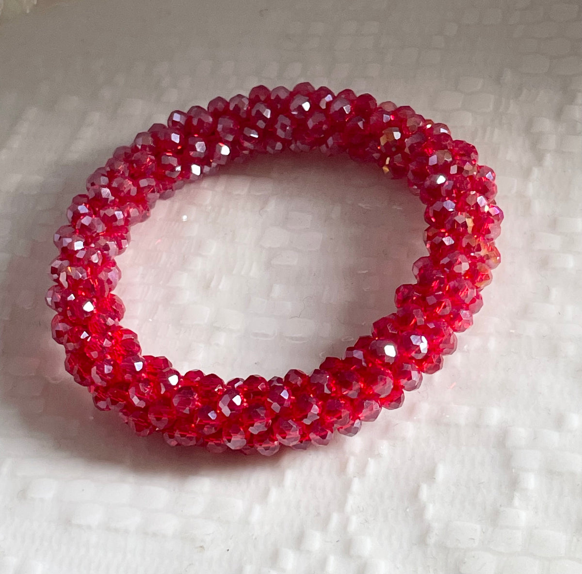 Daria hair & wrist band Red