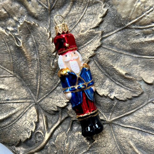 Classic Nutcracker Ornament, blue coat