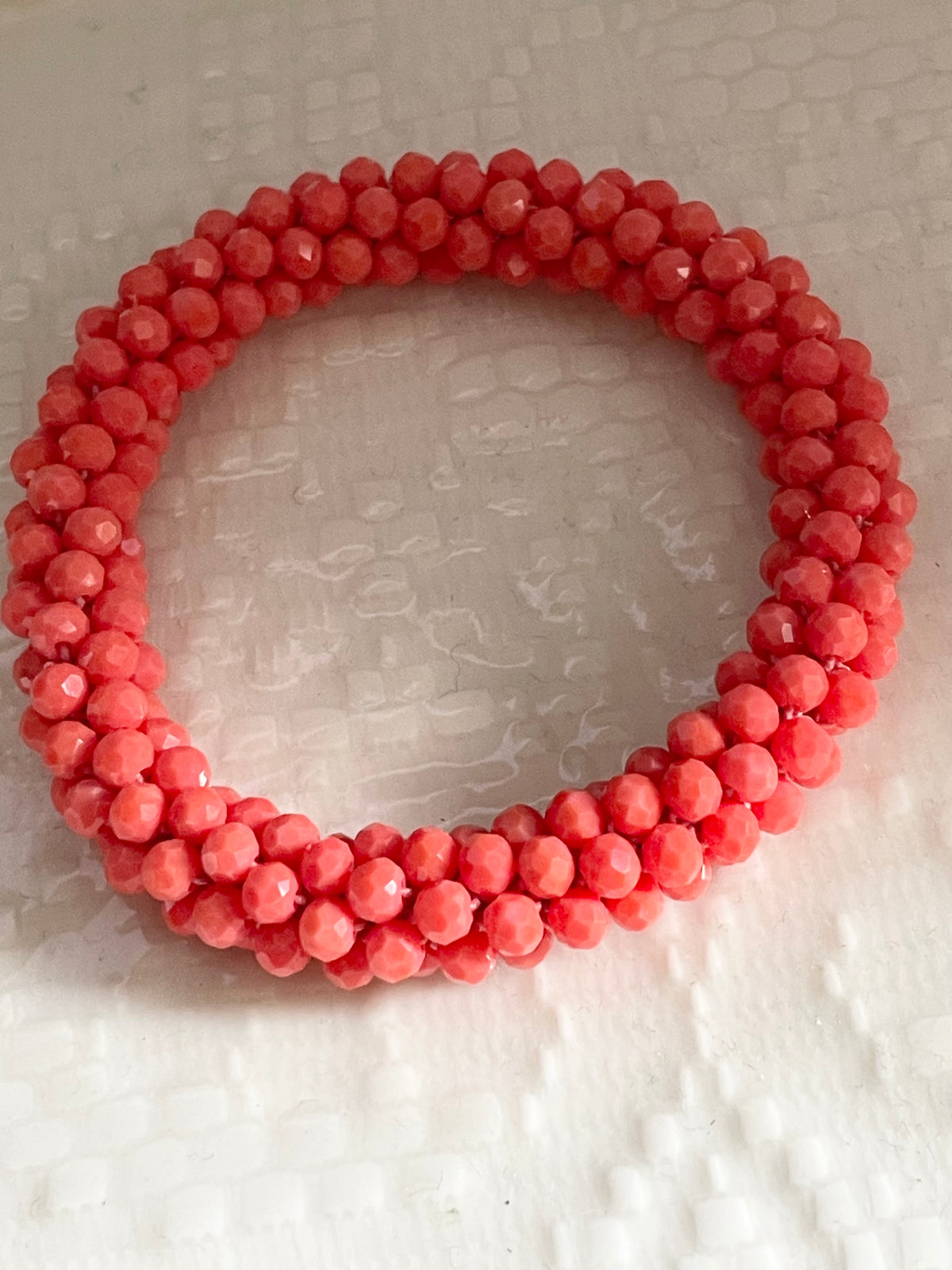 Daria hair & wrist band Coral