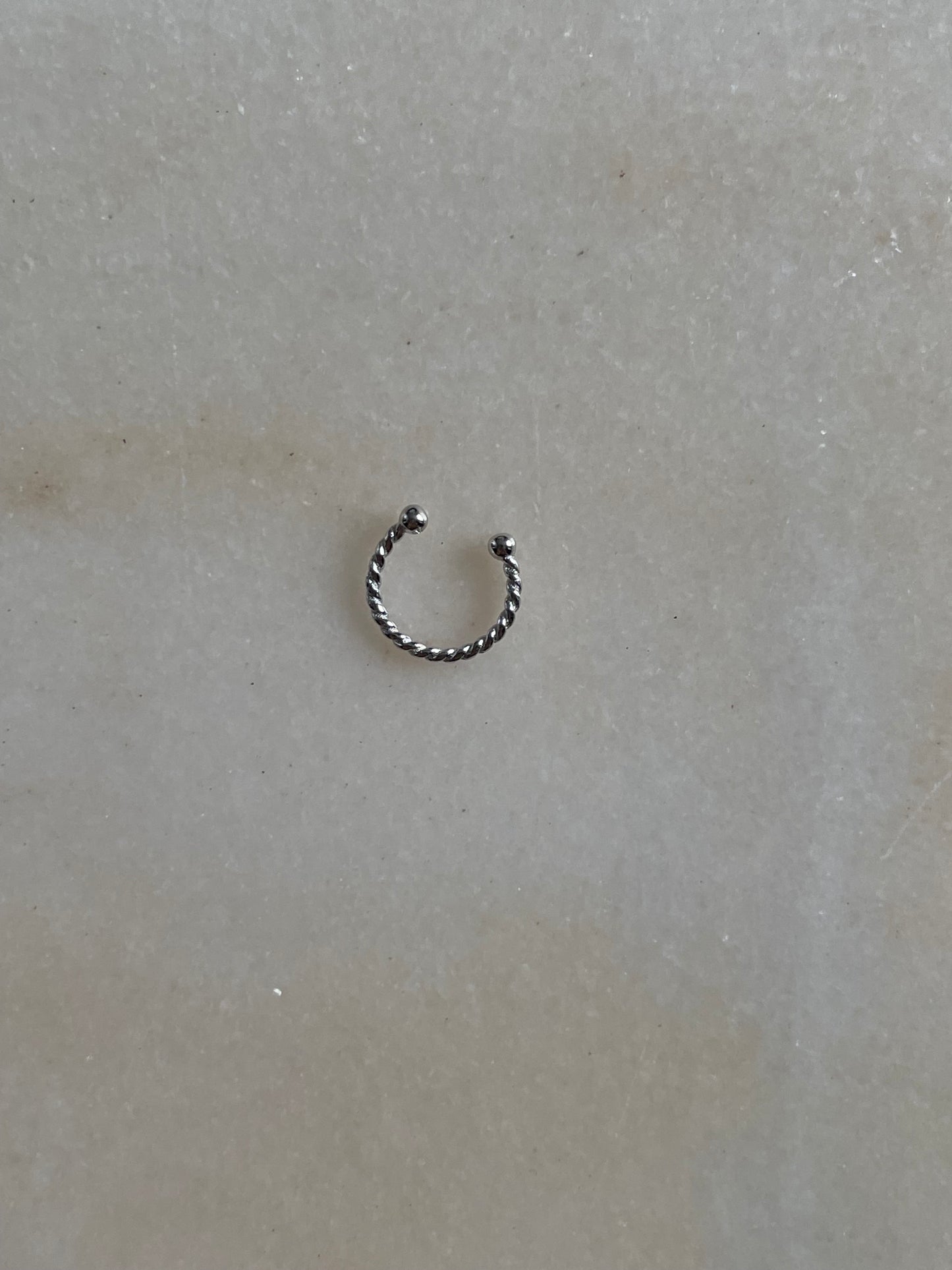 Rope Ear Cuff Silver