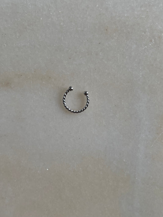 Rope Ear Cuff Silver