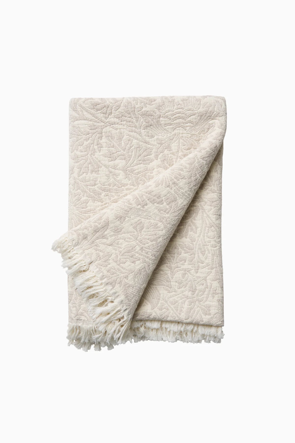 William Morris Anemone throw blanket Beige