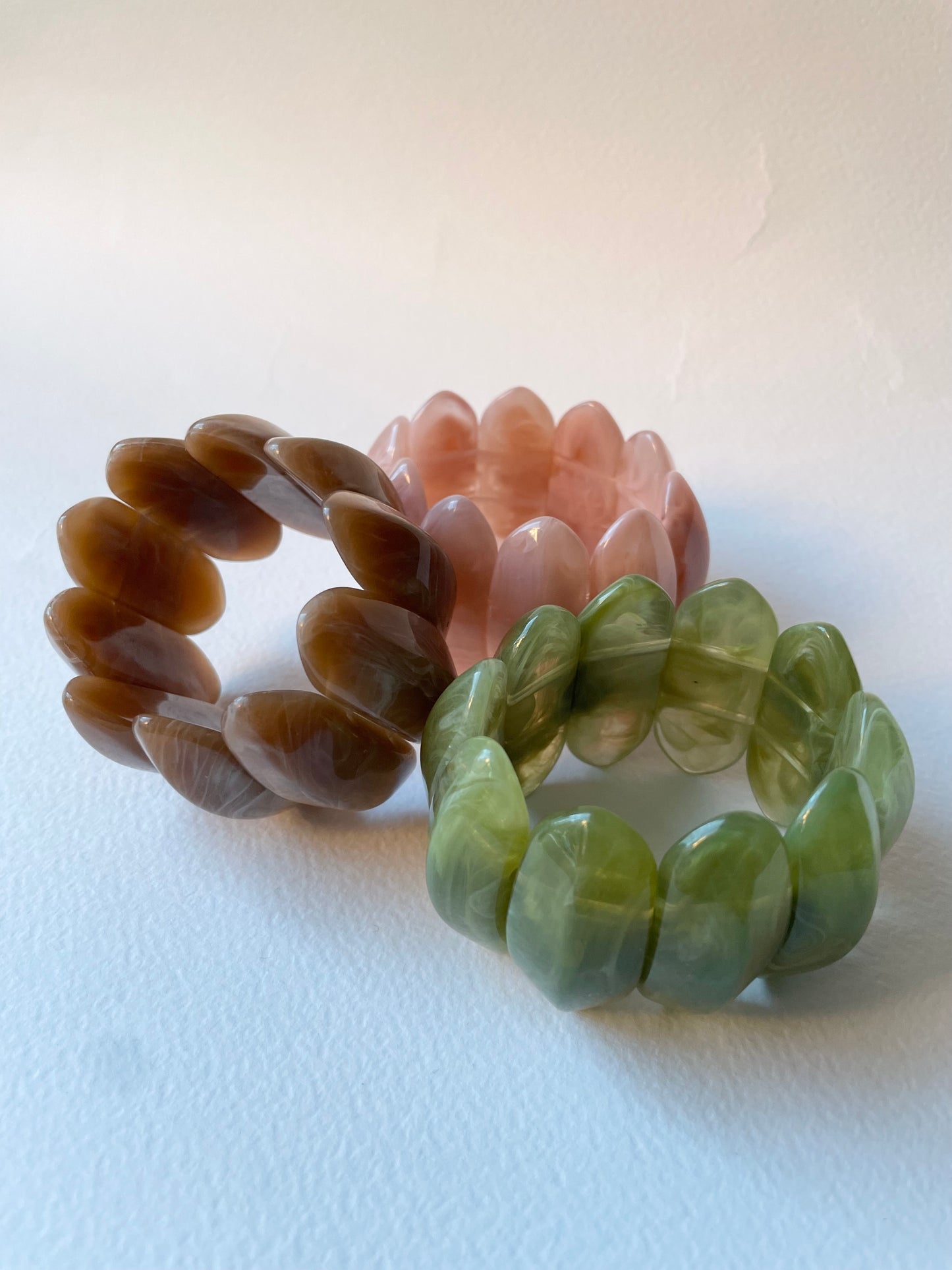 Phoebe Resin Bracelet Green Brown